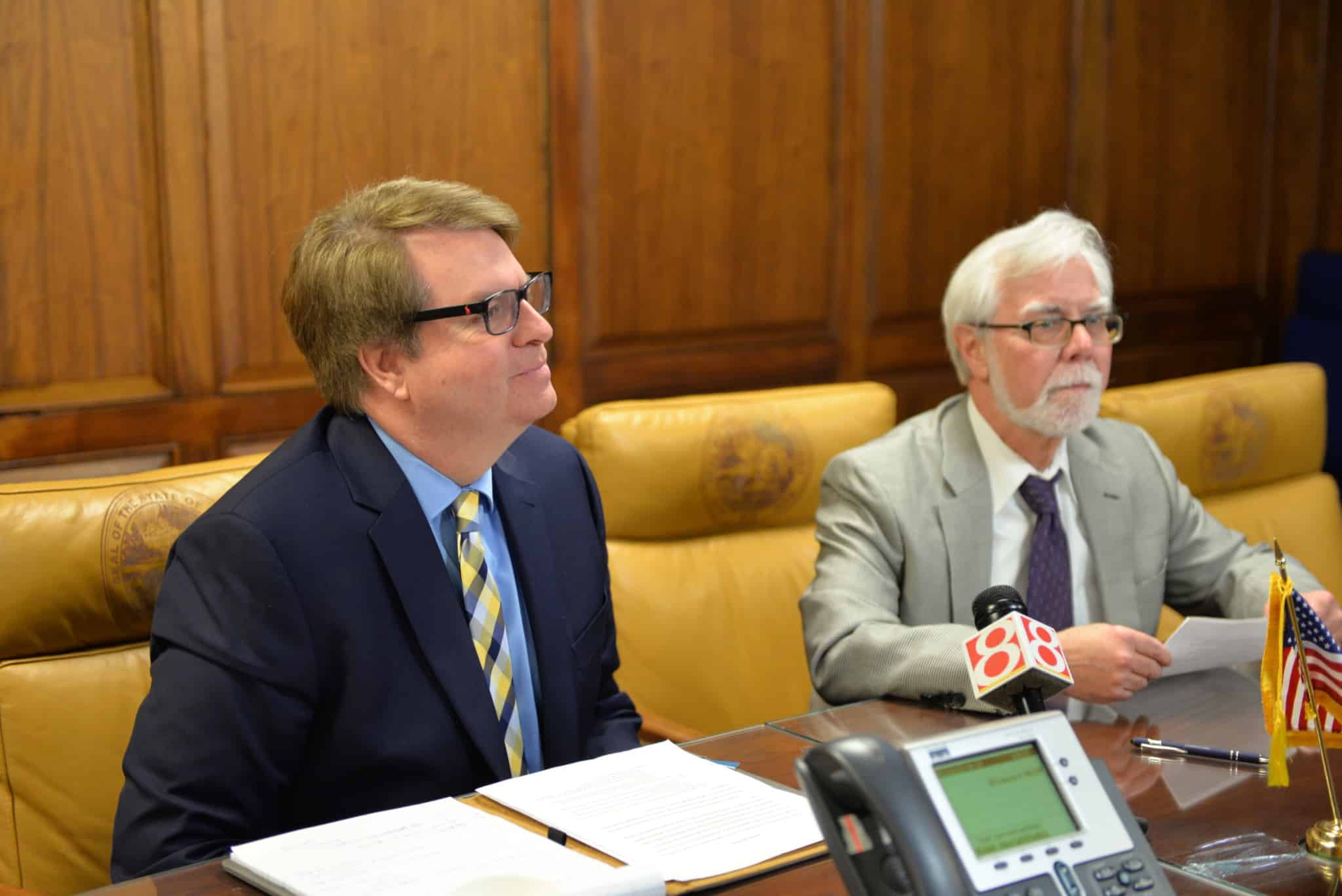 Image: Democratic Leaders respond to legislature’s progress halfway through session