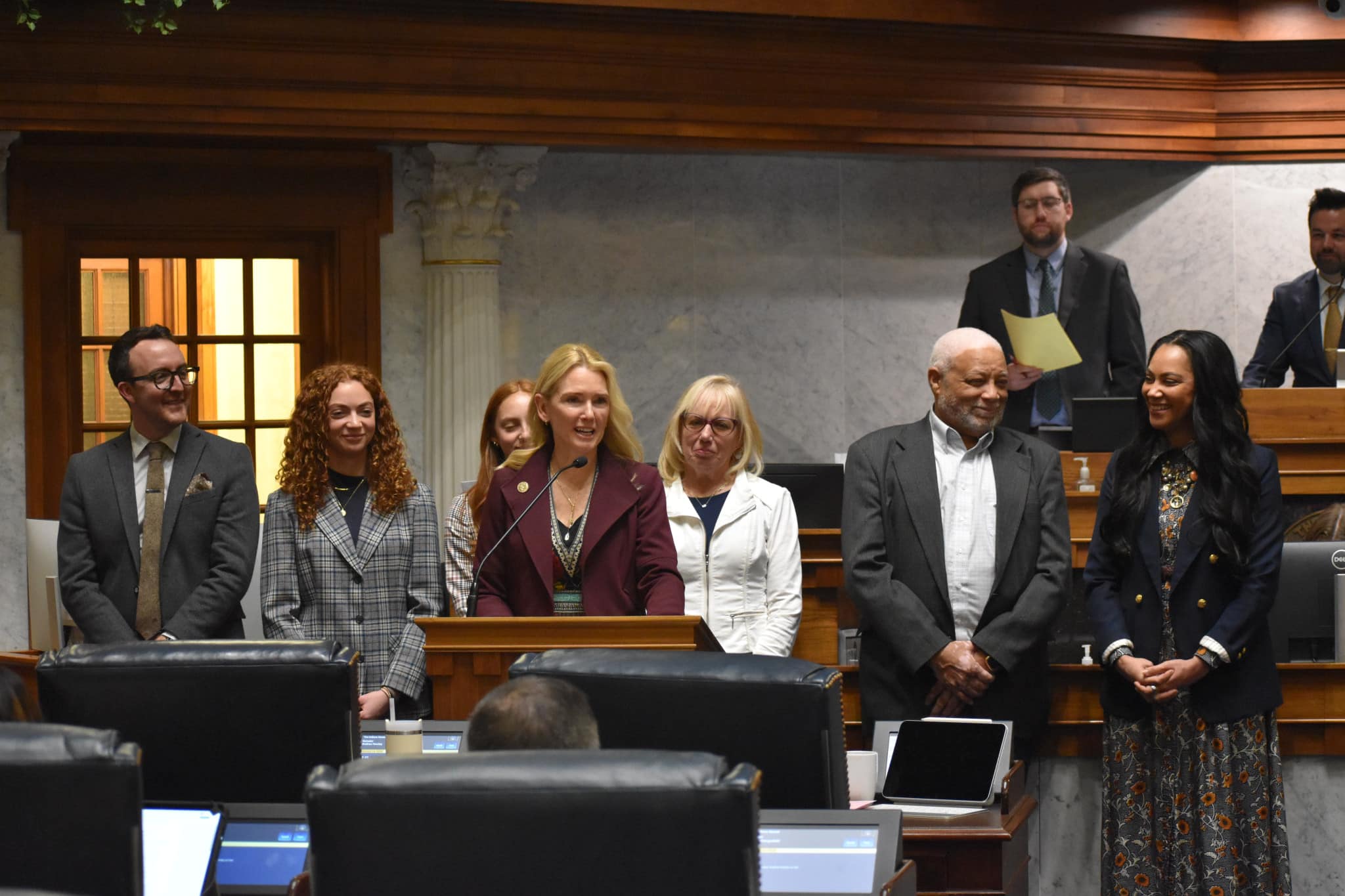 Image: Hunley Honored with Senate Resolution for Leadership and Advocating for Hoosier Families